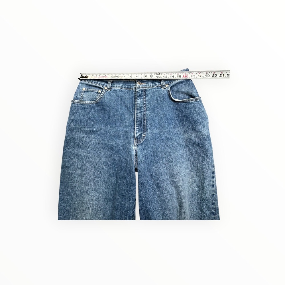 St. John's Bay Jeans Womens 18 Blue Stretch Straight Leg High Rise Denim Pants - Picture 5 of 12